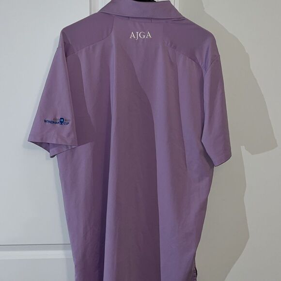 Lavender RLX Polo Ralph Lauren Timuquana CC & logos Golf polo shirt L Wyndham - Picture 5 of 5